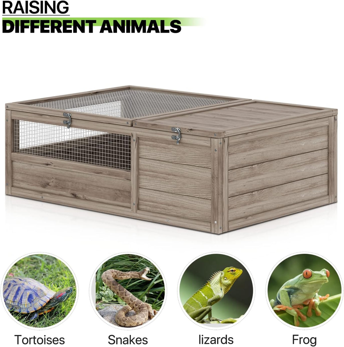 Grey Wooden Reptile Cage N5327