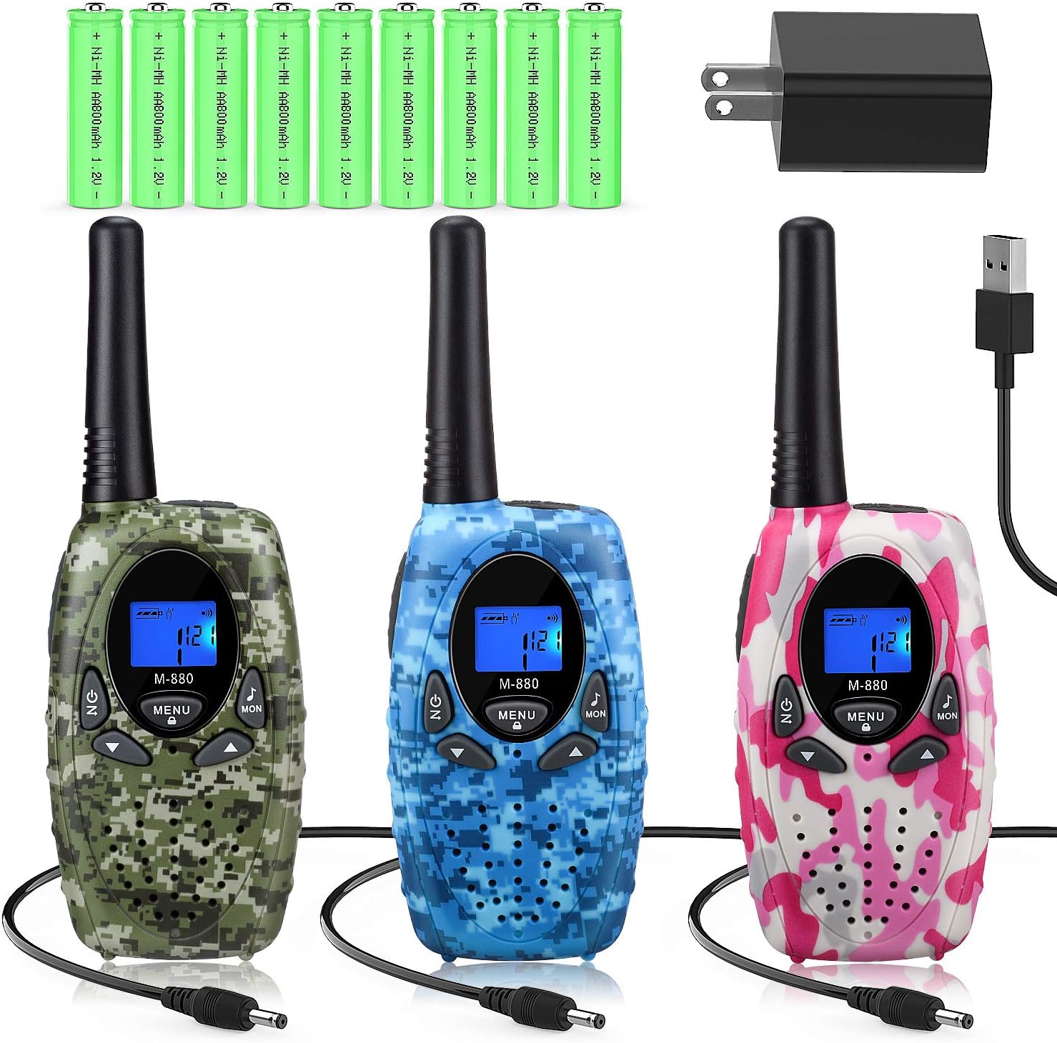 Rechargeable 3 Pack Walkie Talkies T762400