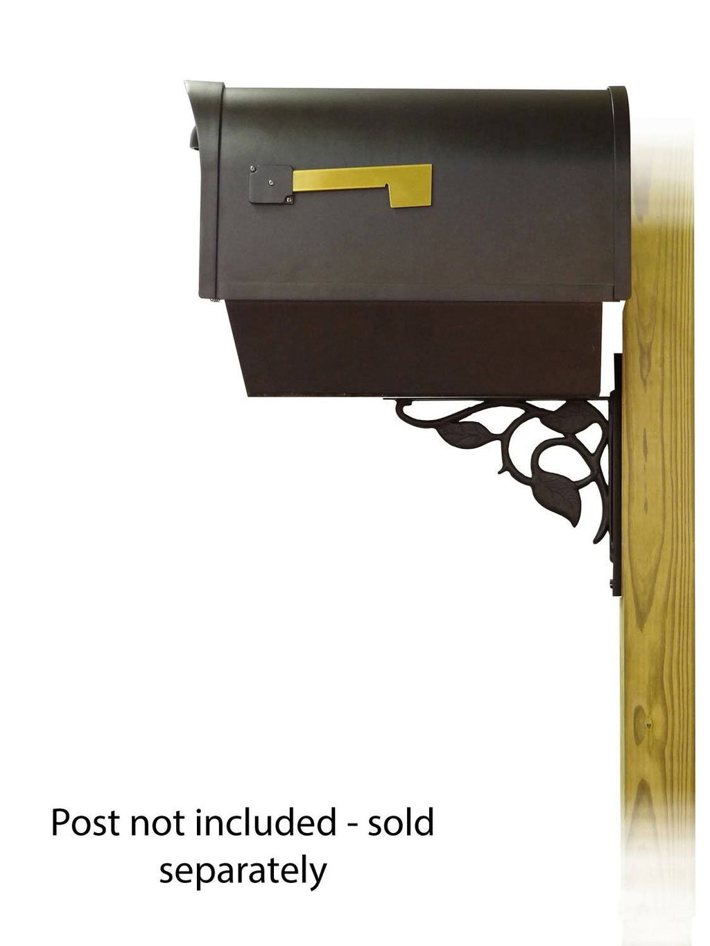 Classic Curbside Mailbox with Newspaper Tube and Floral Front R57329