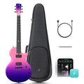 39" Smart Electric Carbon Fiber Guitar with 15W Wireless Speaker and Gig Bag N35426