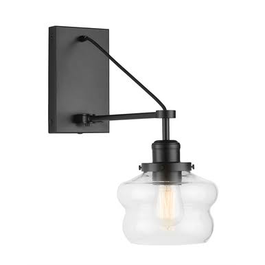 Matte Black 1-Light Sconce Y820
