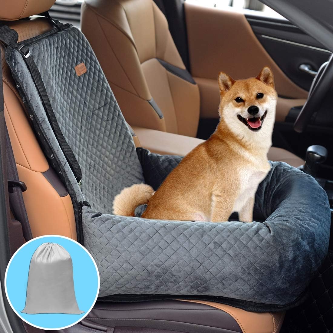 Gray Dog Car Seat Pet Travel Safety Car Seat I22441