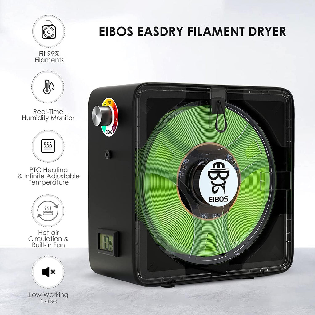 3D Printer Filament Dryer with Fan, Adjustable Temperature, Humidity Control & Spool Holder X9343