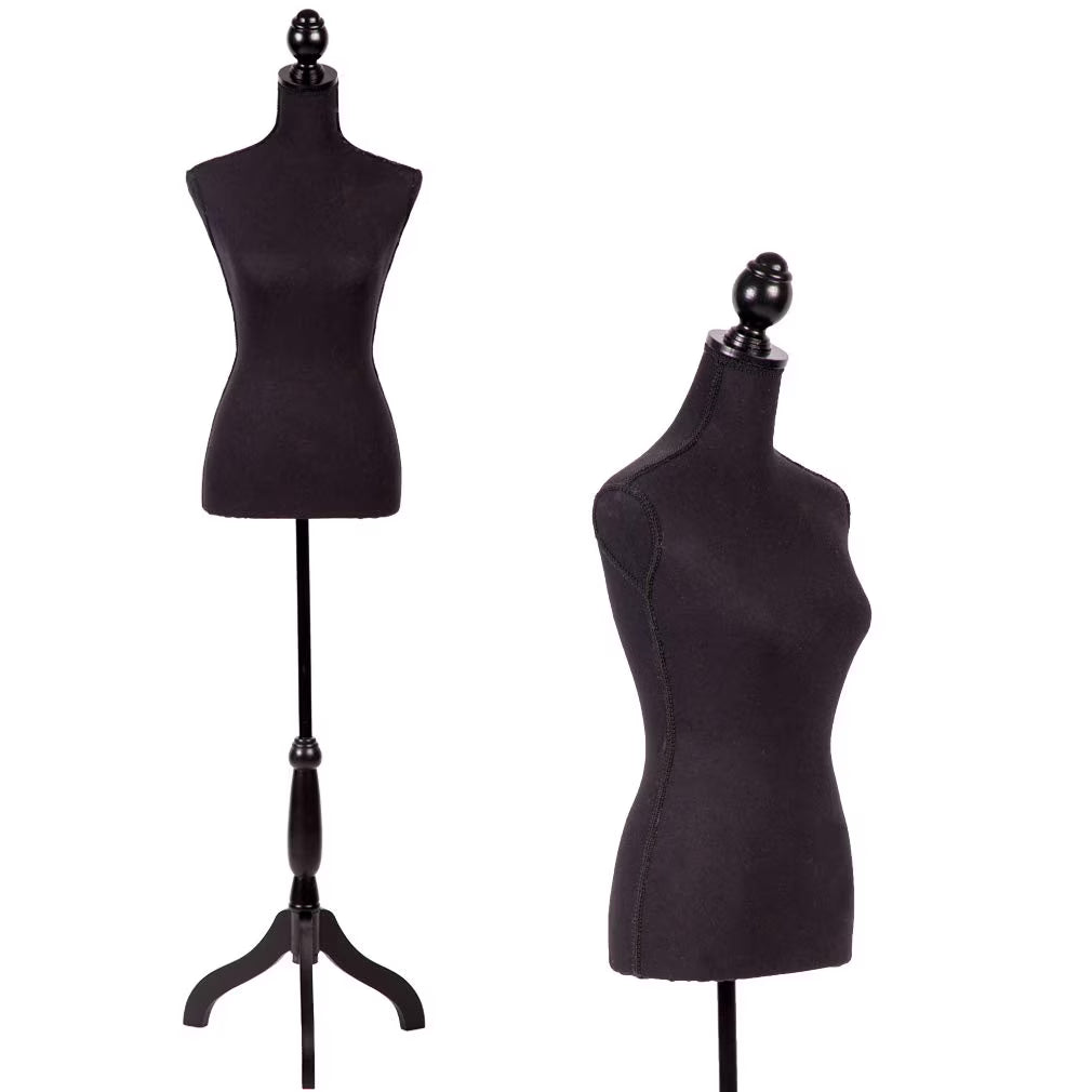 Black Adjustable Tripod Stand Mannequin Dress Form K90786