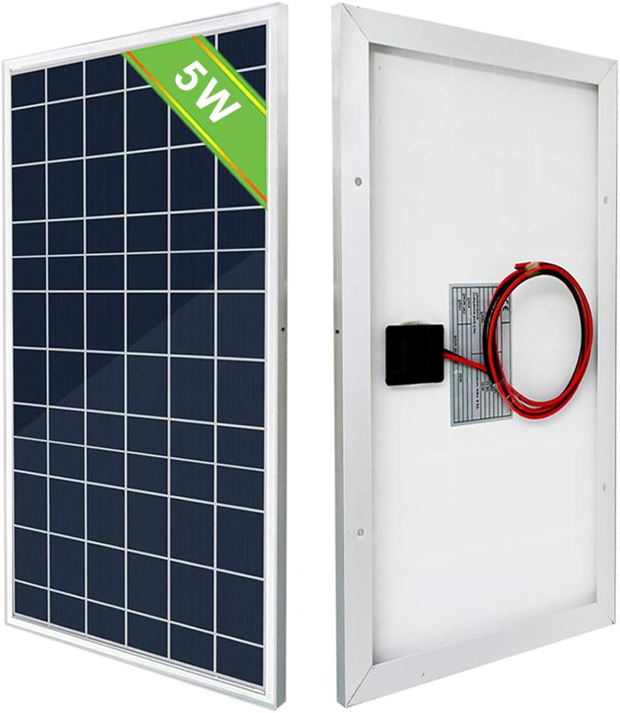 5W Solar Panel 12V PV Module Pack of 2 D139