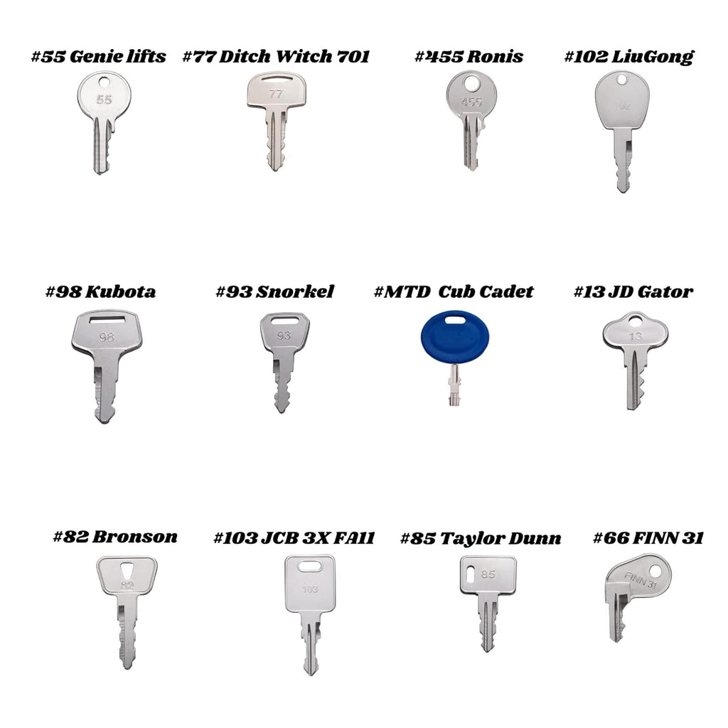 Heavy Equipment 67 Keys Master Set, Construction Ignition Key Set, Pack of 2 V25135