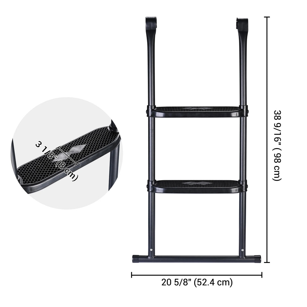 2 Step Trampoline Ladder with Wide Skid-Proof Steps L365919