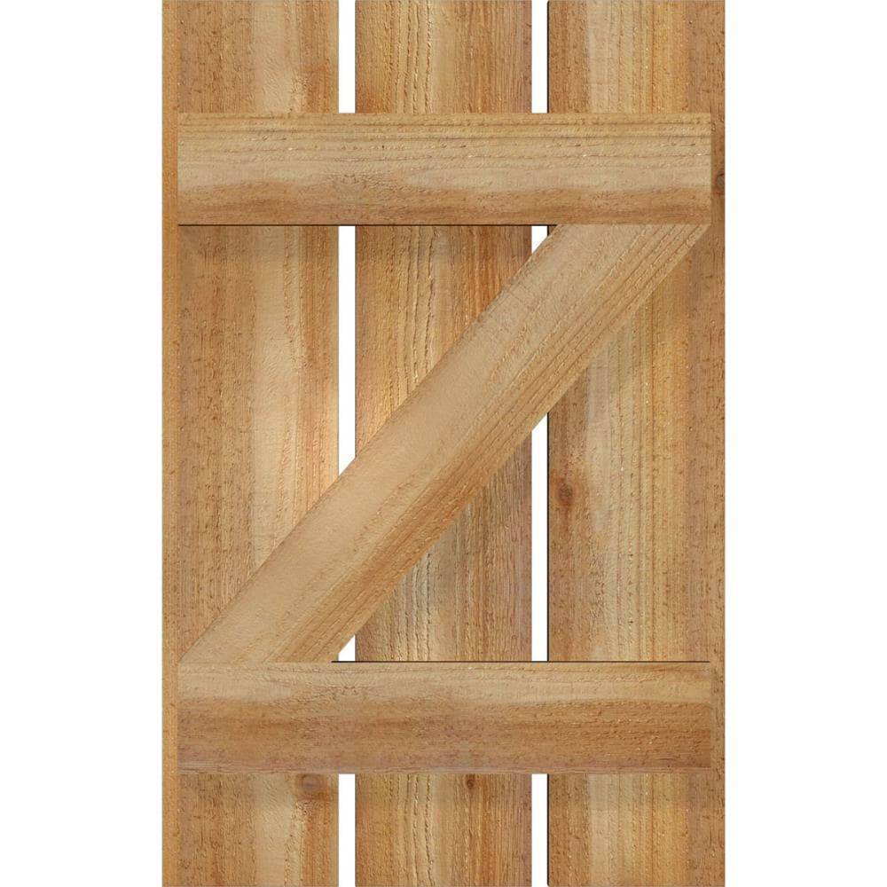 17 1/8x22W x 27x22H Board-n-Batten Shutters with Z-Bar Q4247