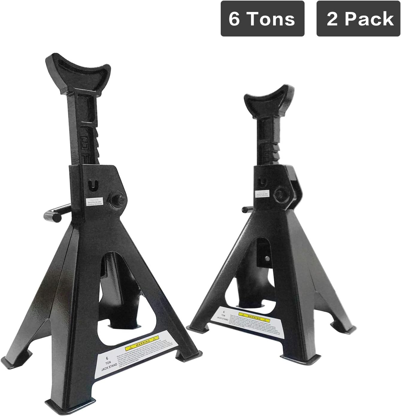 Steel Jack Stands 6 Ton Capacity, Pack of 2 Y204