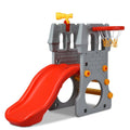 2-Step Children Castle Slide Basketball Hoop and Telescope Toy A641