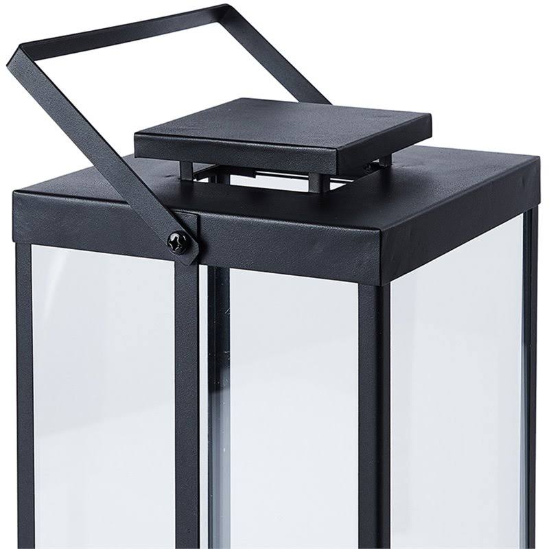 Black Lantern with Flameless Candle X116