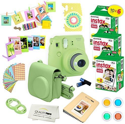 Purple Instant Camera with 60 Pack Instant Films and 14 Pc Deluxe Bundle T6187