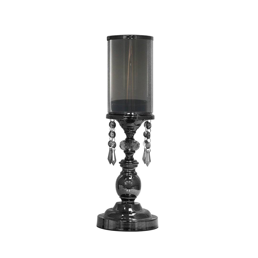 Black Crystal Candle Stand G380