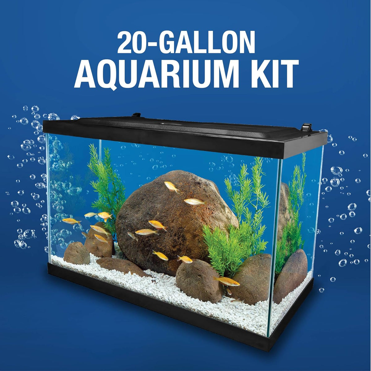 20 Gallon Complete Tropical Fish Tank Kit with LED Lighting X4371