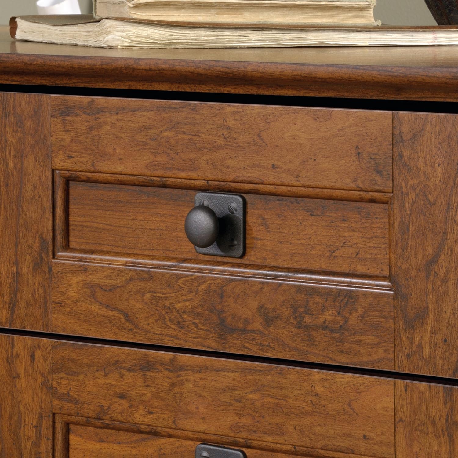Corner Computer Desk, Washington Cherry finish Q959