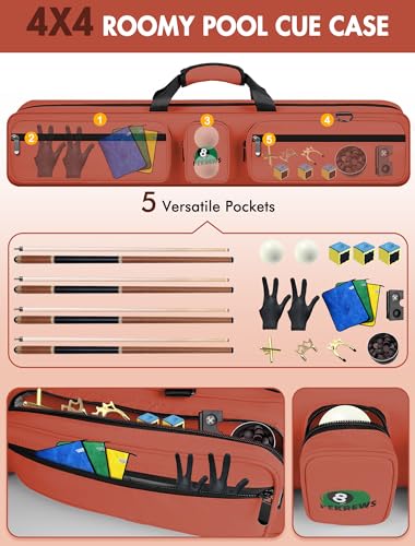 4x5 Pool Cue Case with Adjustable Shoulder Straps O2413