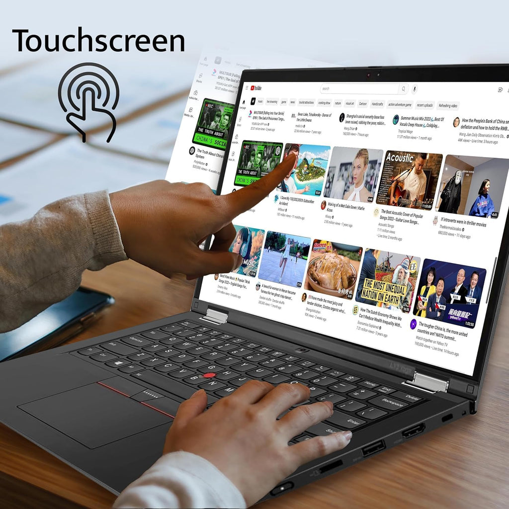13.3" FHD Touchscreen 2-in-1 Laptop with 11th Gen Intel Core i7, 16GB RAM, 1TB SSD, Windows 11 Pro, Black N145