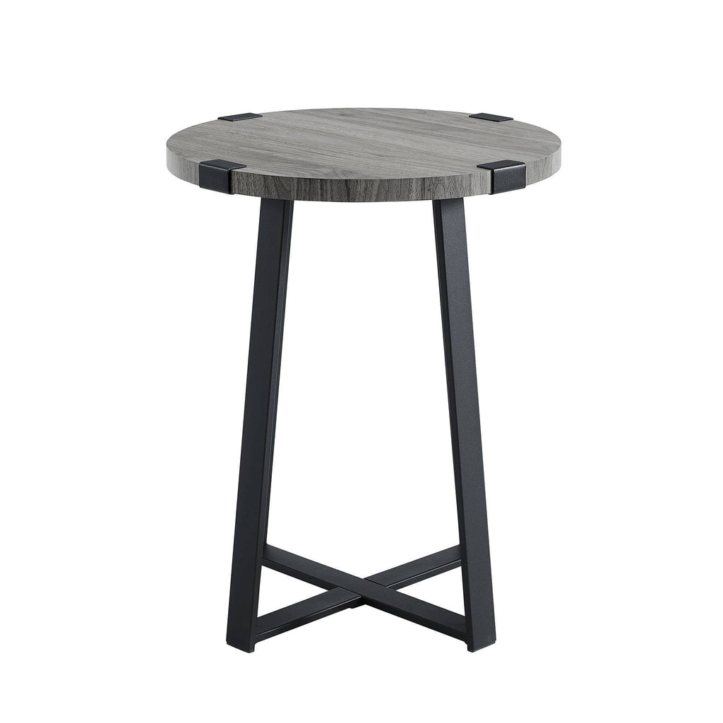 Slate Gray Round Side Table N68054