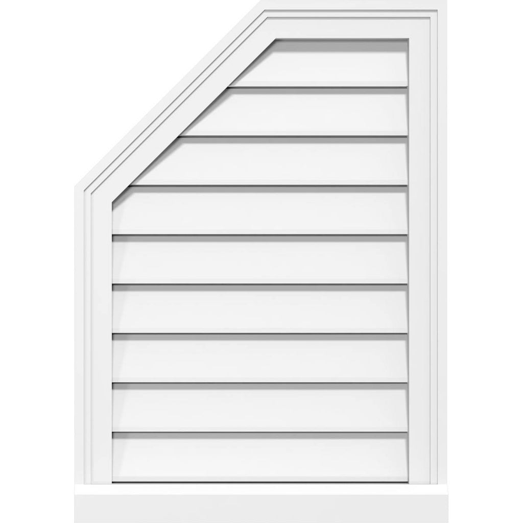 Octagonal Surface Mount PVC Gable Vent with Brickmould H708