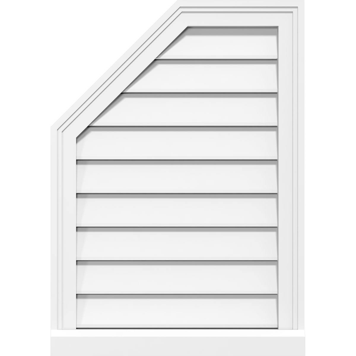 Octagonal Surface Mount PVC Gable Vent with Brickmould H708