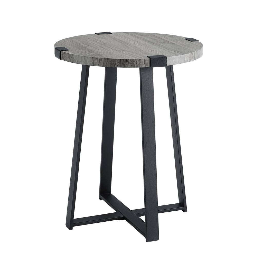 Slate Gray Round Side Table N68054