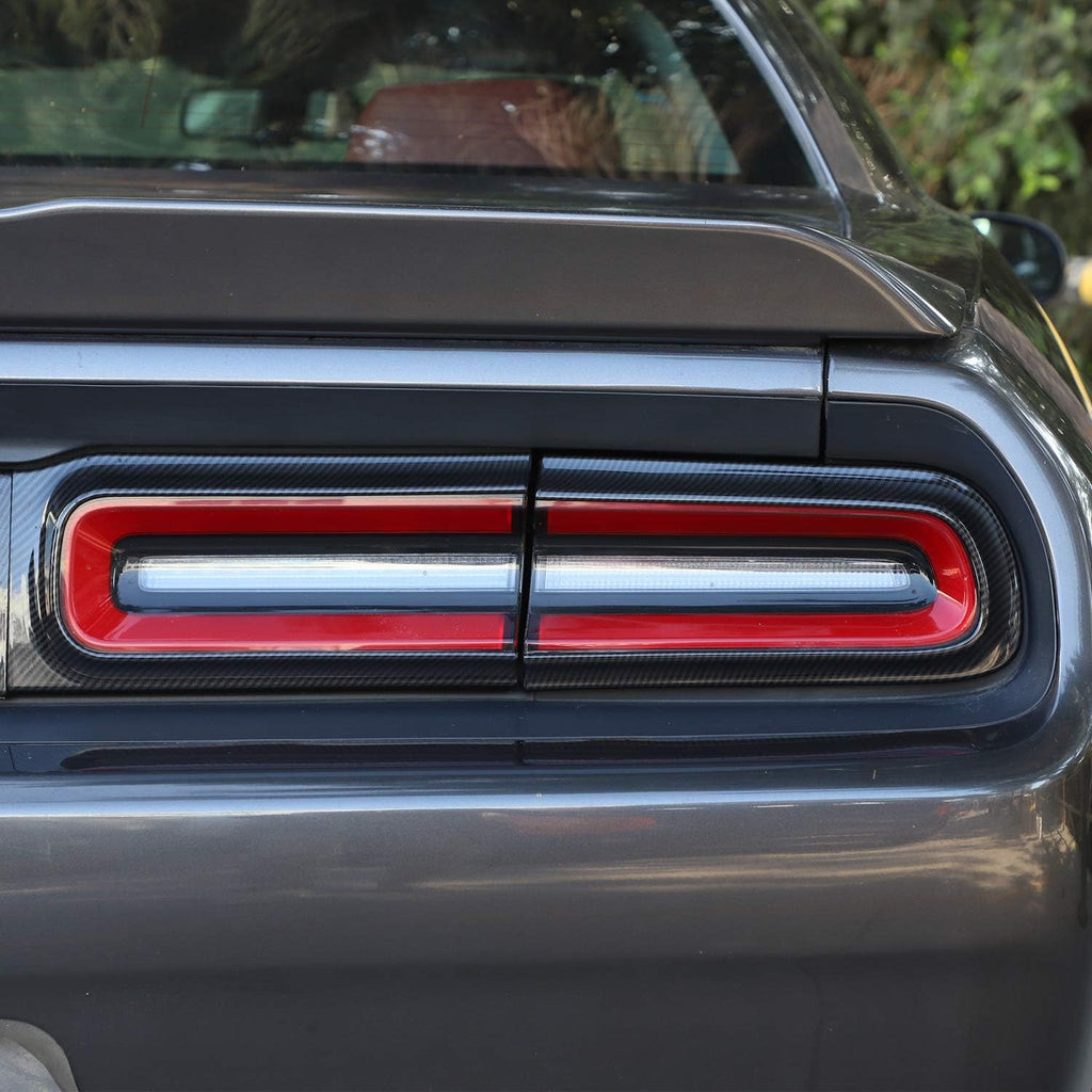 Carbon Fiber Grain Taillight Cover Trim Accessories Pack of 2 X576