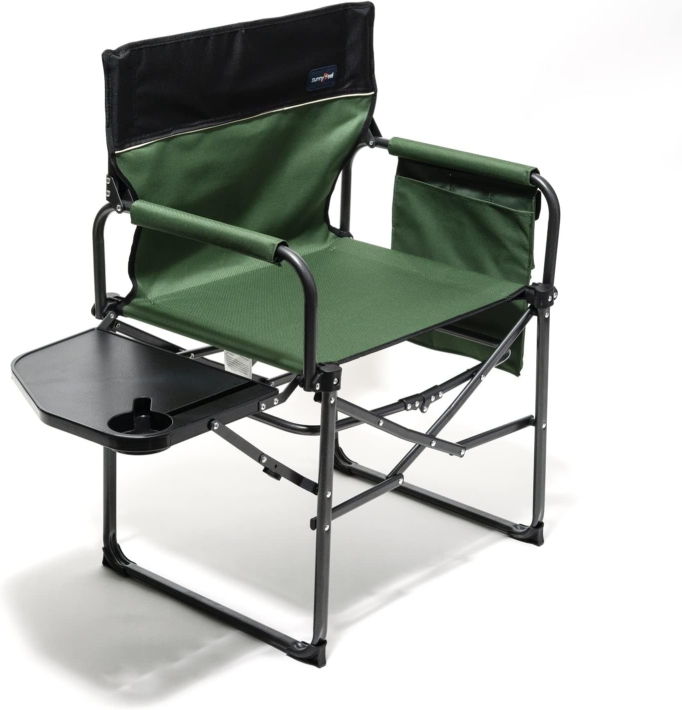 Heavy Duty Oversized Portable Folding Chair with Side Table F386