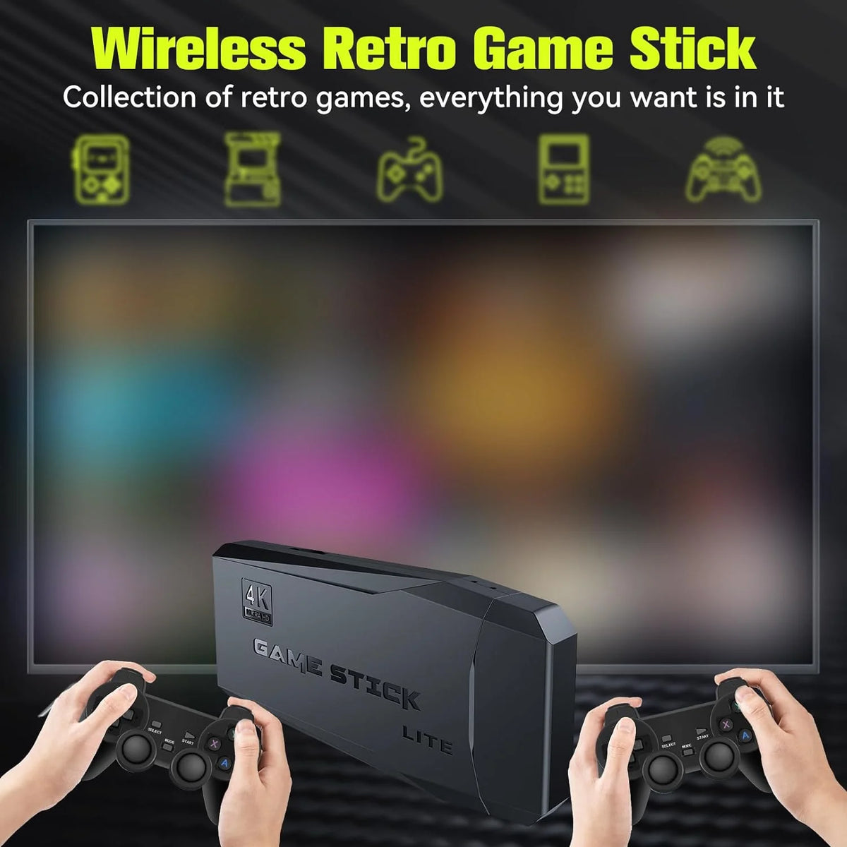64G Wireless Retro Game Console with 25000+ Games L308907