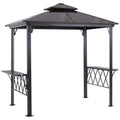 9' x 5' Hardtop BBQ Grill Gazebo with Polycarbonate Roof H412792