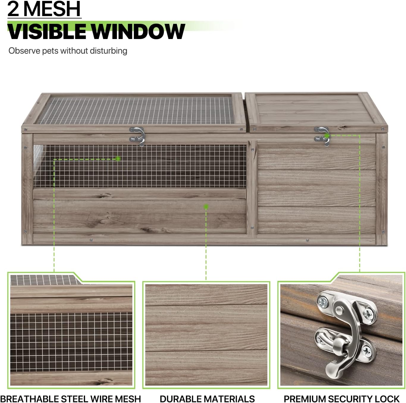 Grey Wooden Reptile Cage N5327