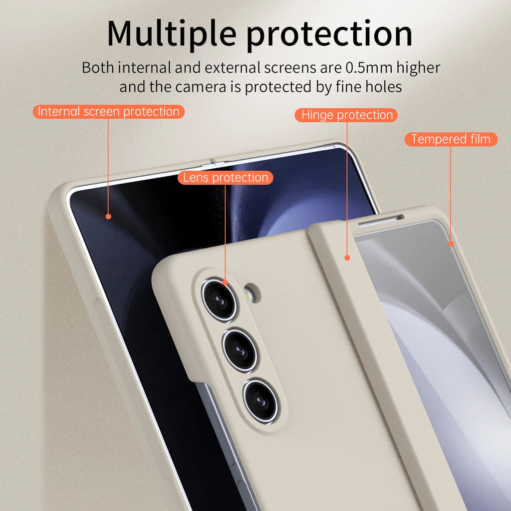 White Slim Full Body Case with Tempered Glass Screen Protector V805306