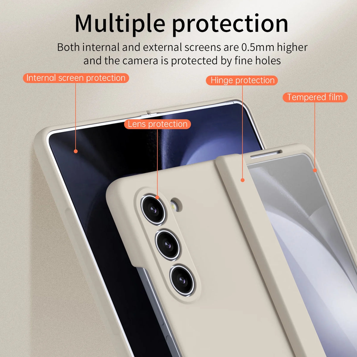 White Slim Full Body Case with Tempered Glass Screen Protector V805306