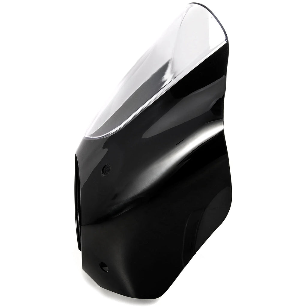 Black Quarter Fairing Windshield Kit with Fork Mounting Hardware O6812