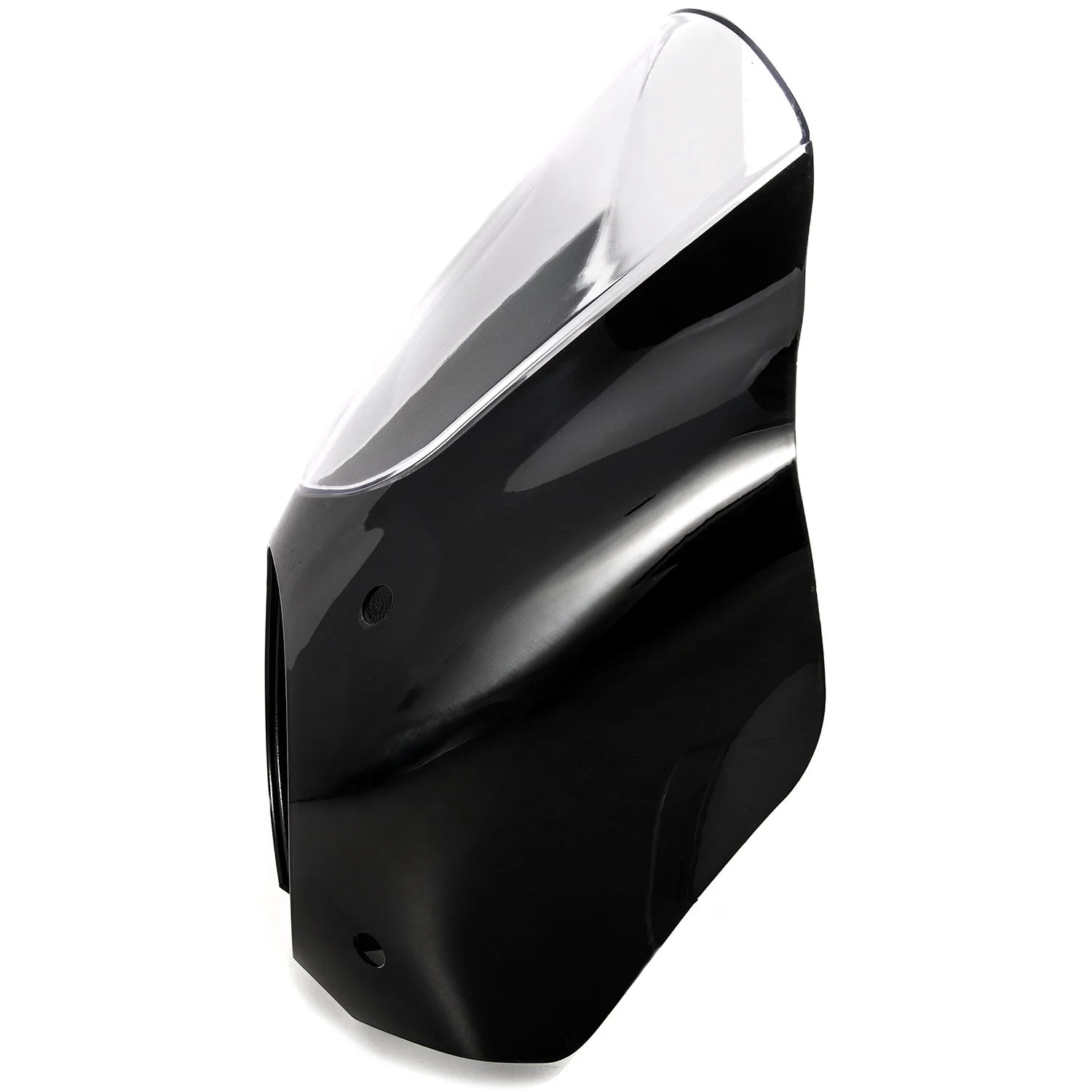 Black Quarter Fairing Windshield Kit with Fork Mounting Hardware O6812
