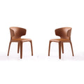 Faux Leather Dining Chair in Brown (Set of 2) M7545