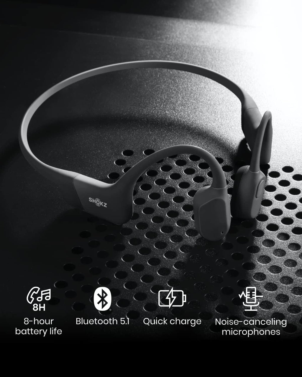 Black Bone Conduction Running Headphones D47414