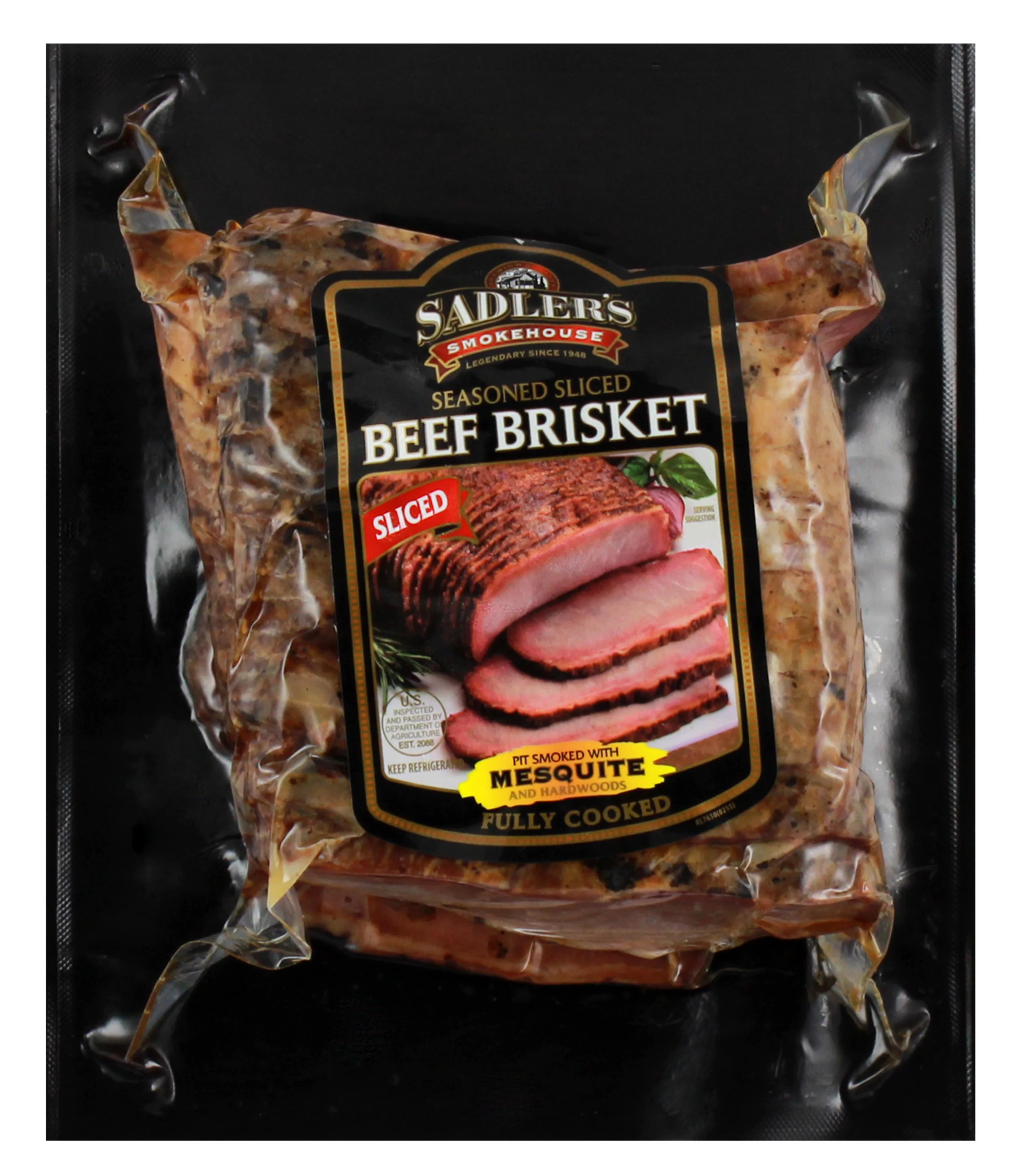 Seasoned Sliced Mesquite Smoked Beef Brisket, 1.5 - 2 lb Plastic Package L492