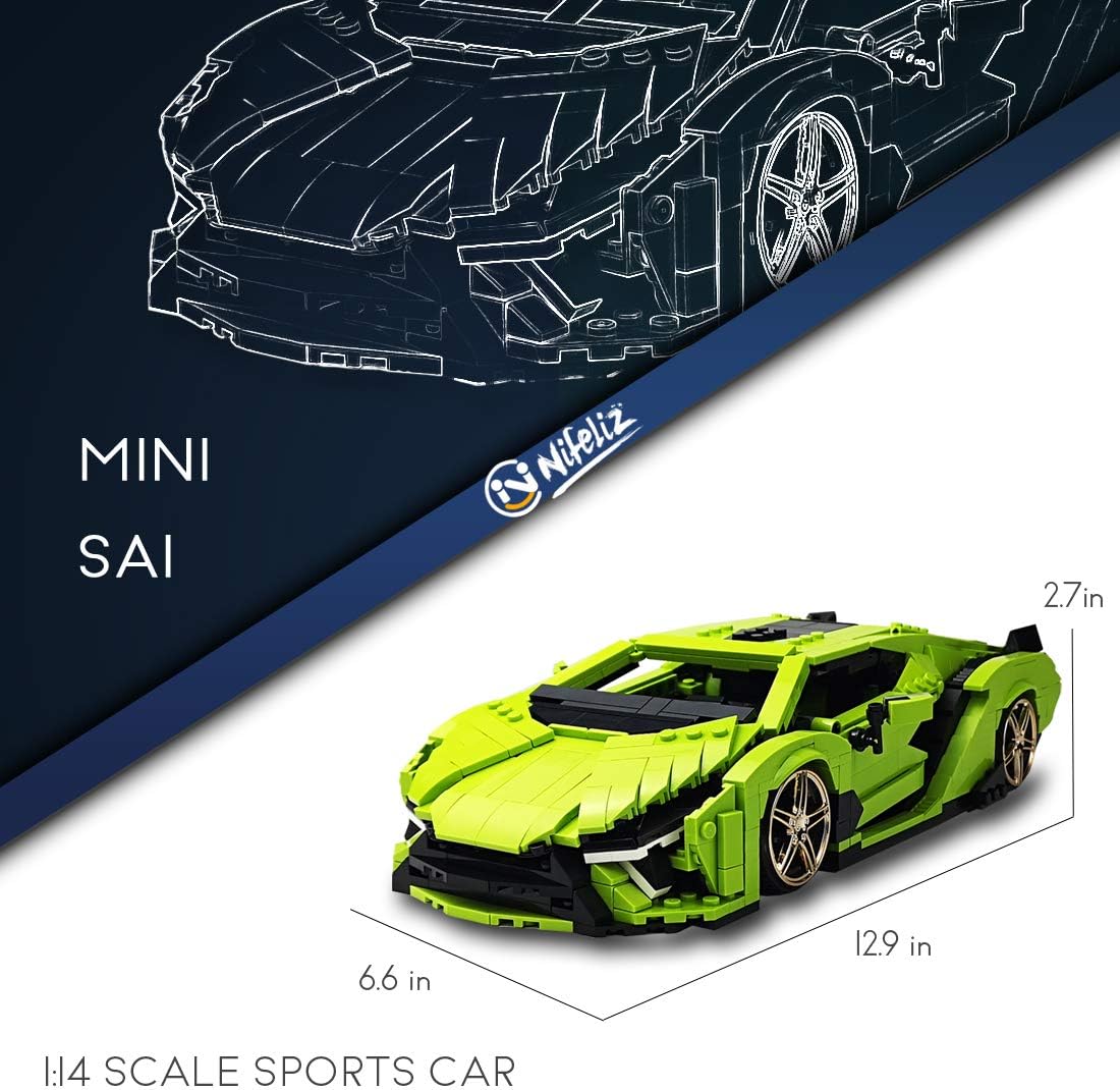 1:14 Scale Sports Car Building Blocks Model (1133 Pcs) P7193