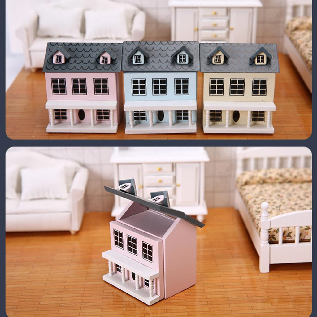 Miniature Villa Dollhouse with Kitchen Furniture Toy P31401