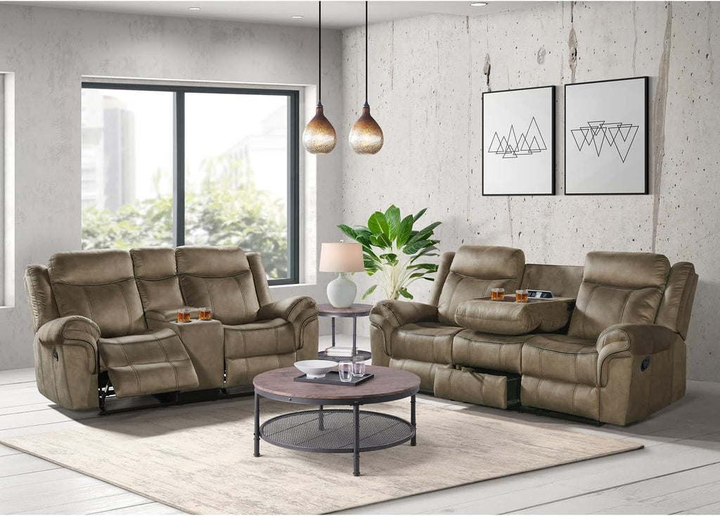 Brown Sofa & Loveseat I415063