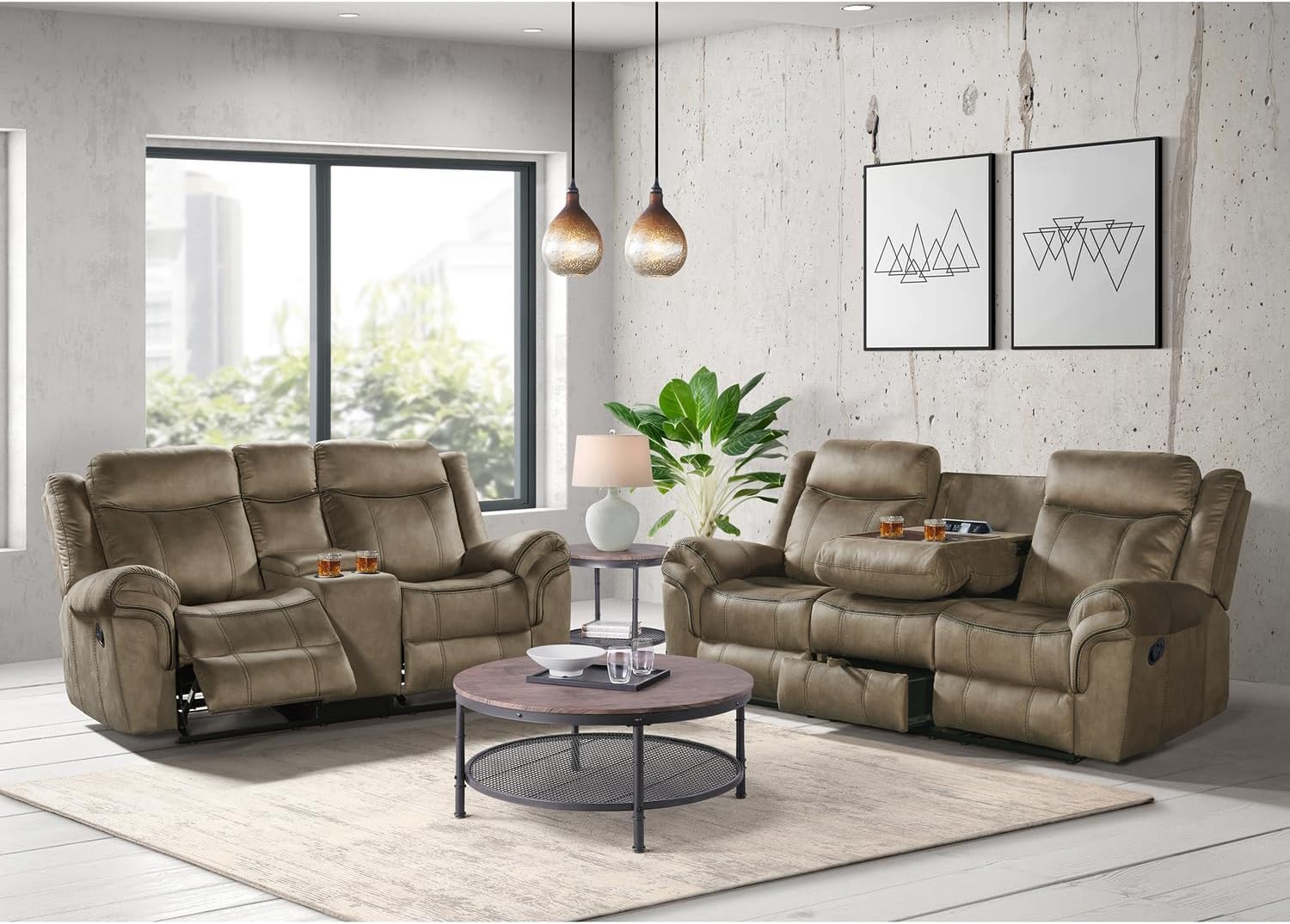 Brown Sofa & Loveseat I415063