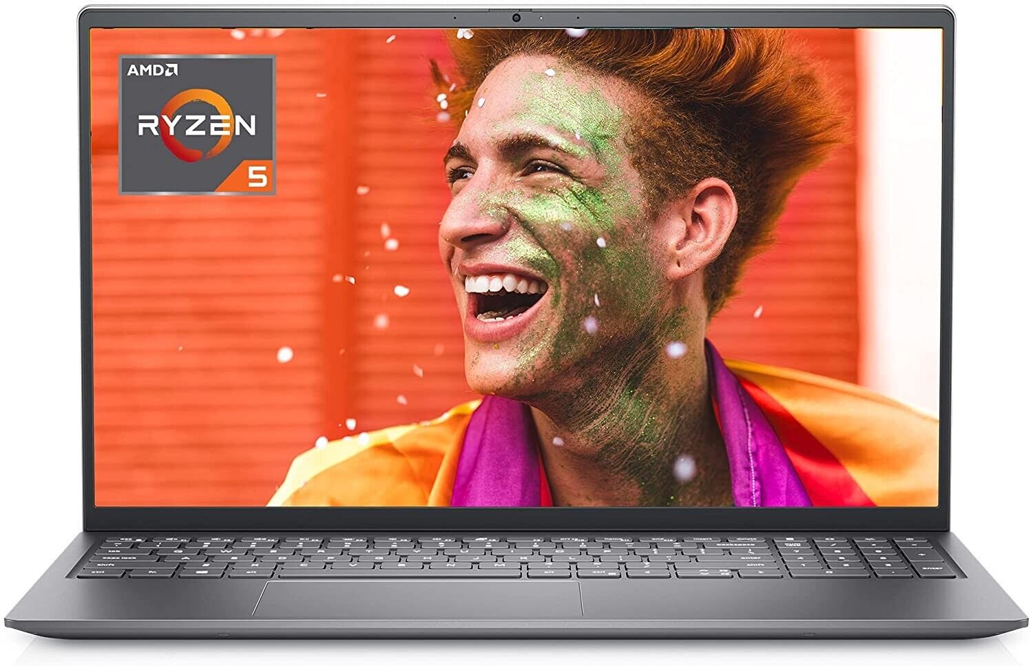 15.6-Inch Touchscreen Laptop - Full HD Display, AMD Ryzen 5 5500U, 8GB DDR4 RAM, 256GB SSD, Windows 11 - Silver V839