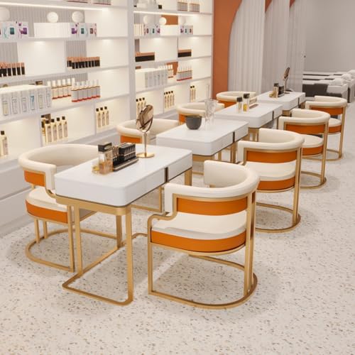 White Leather Tub Chair with Golden Metal Legs B31439