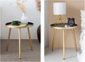 Black Metal Round End Table Set of 2 J534318