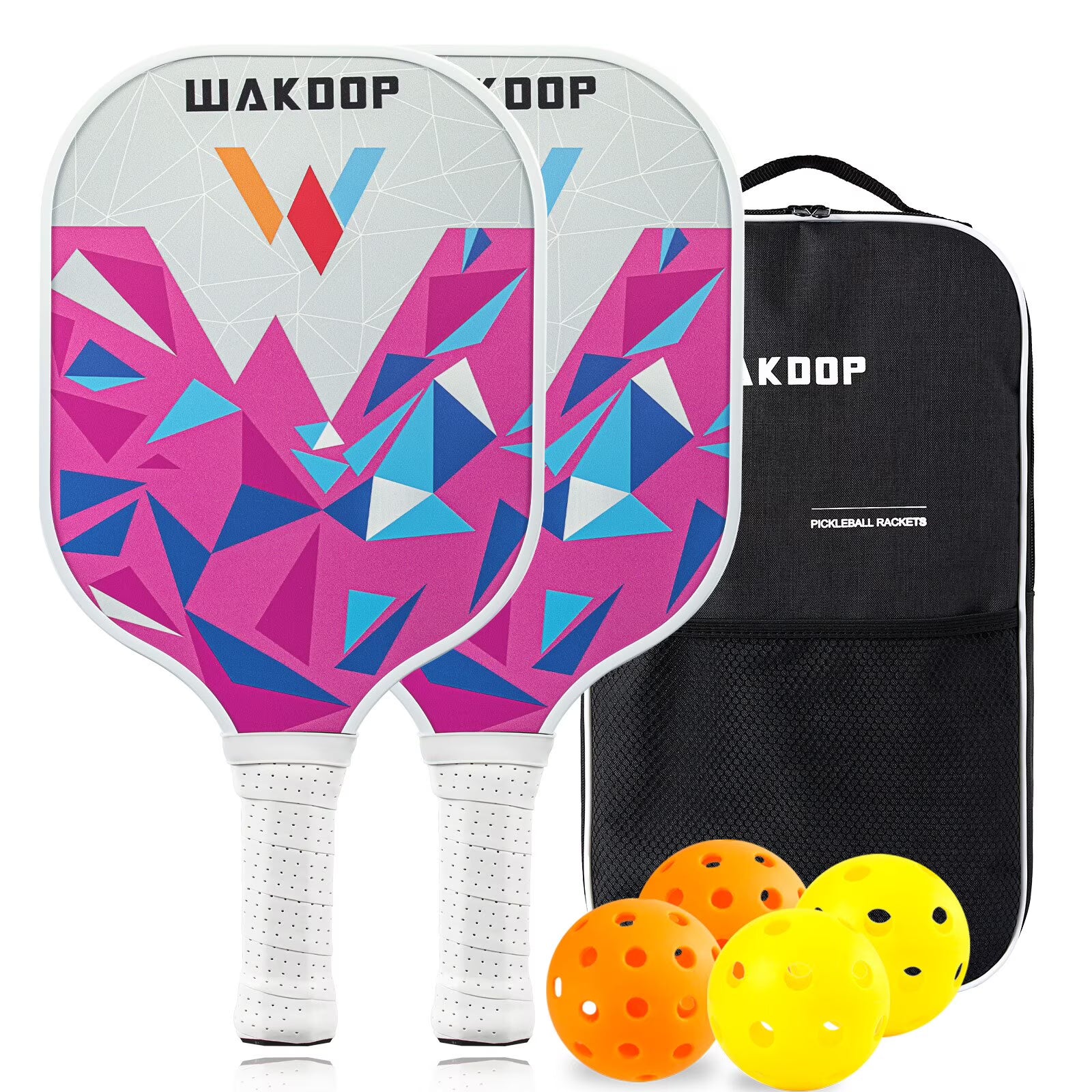 Graphite Pickleball Paddle Set with 4 Balls and Cover Bag M21342