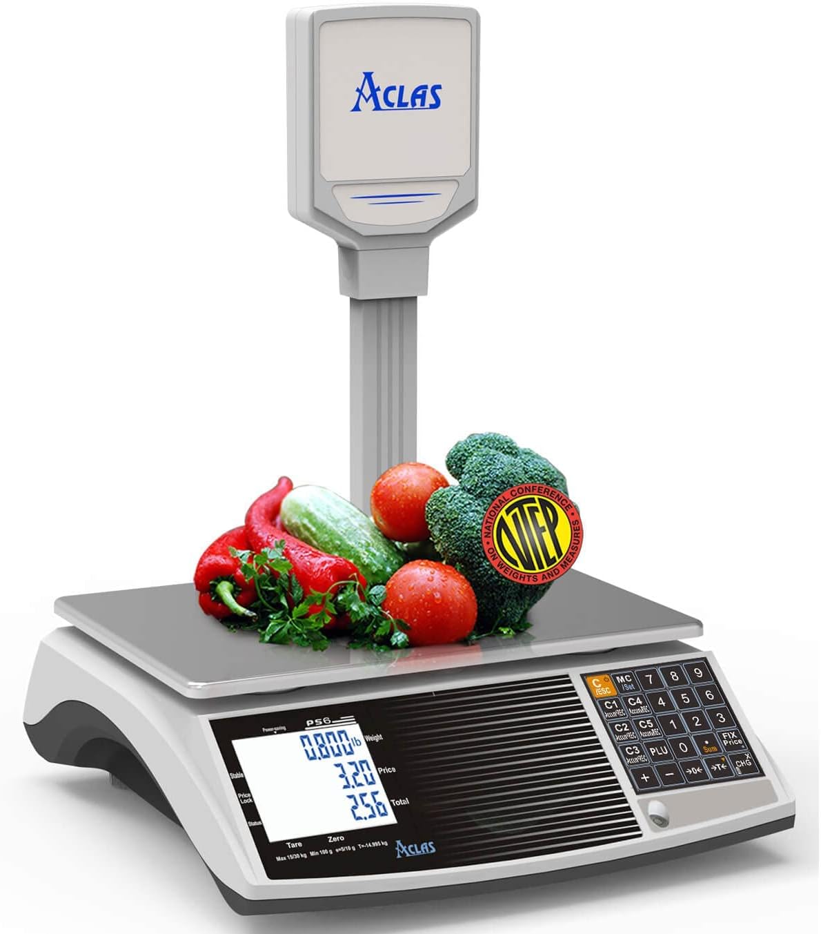 60lb Capacity Digital Price Computing Scale with Pole R69122