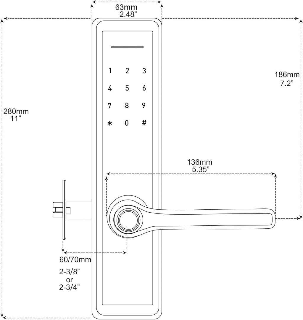Stainless Steel 304 Digital Fingerprint Door Lock N290574