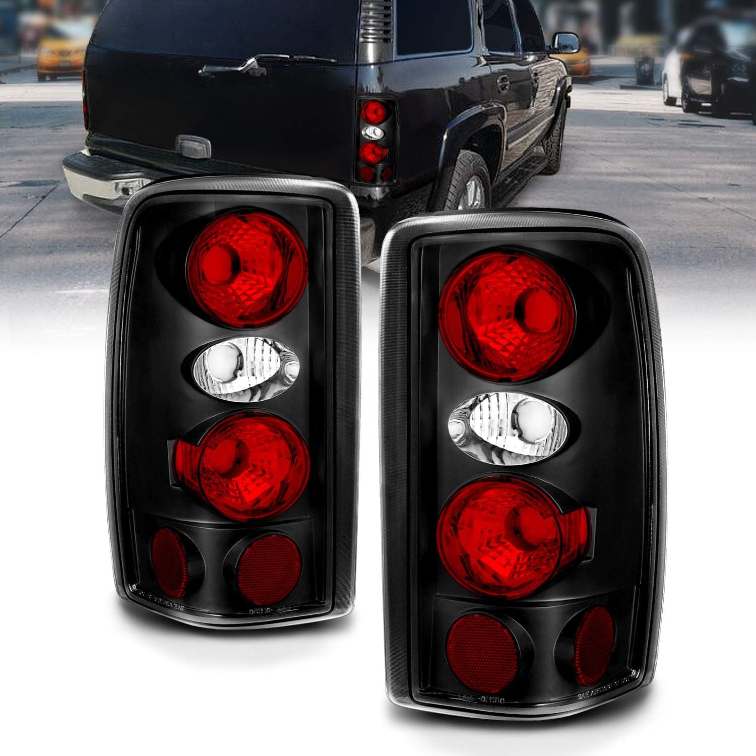 Chrome Replacement Brake Tail Lights Set Pack of 2 V1653