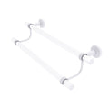 24 in Matte White Double Towel Bar V503