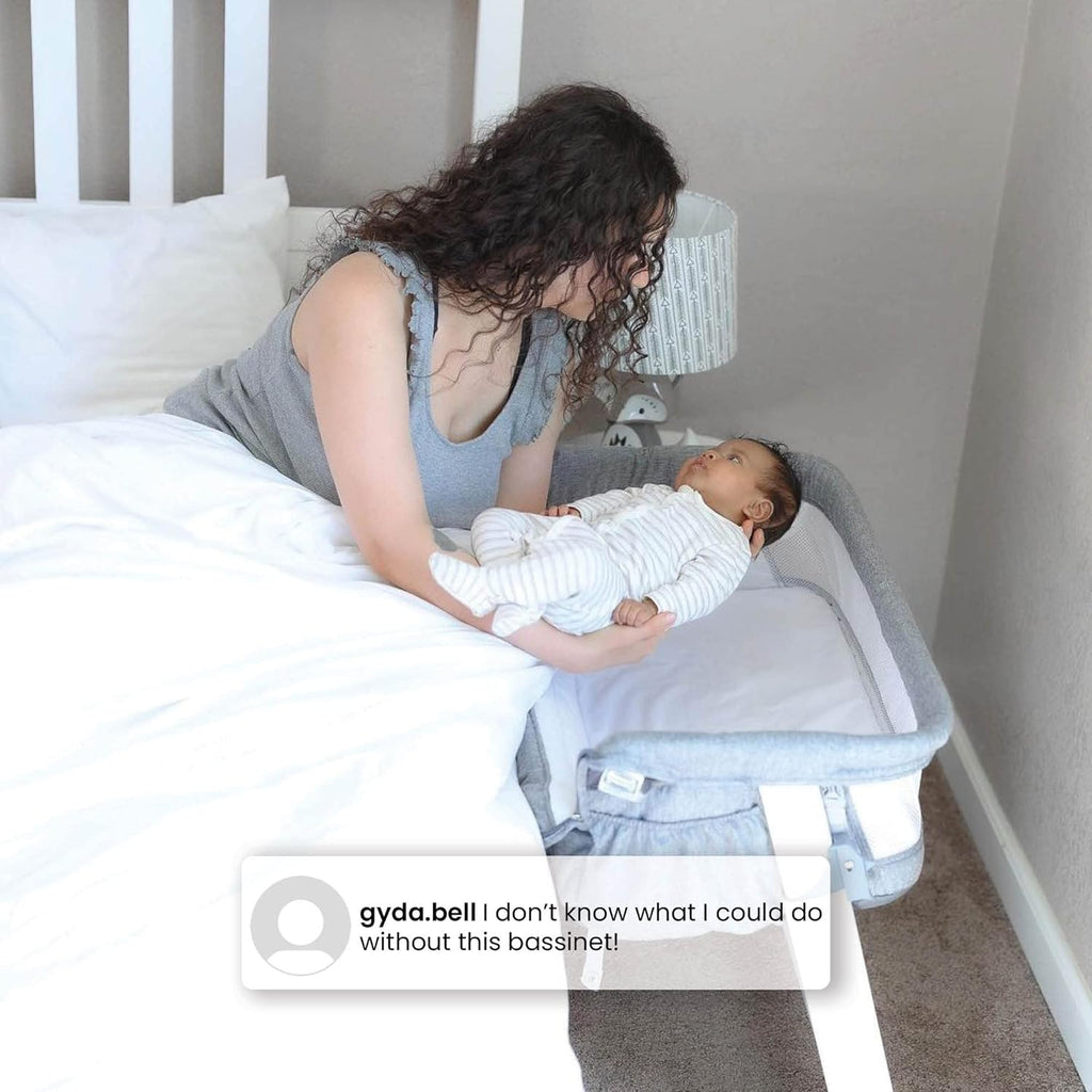 Grey Portable Baby Bassinet with Breathable Mesh N560563